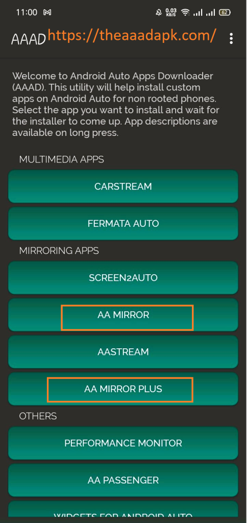 AA mirror apk